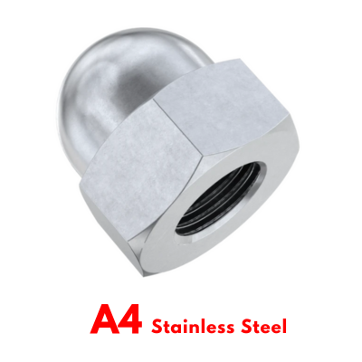 A4 Stainless Steel  Dome Nuts DIN1587
