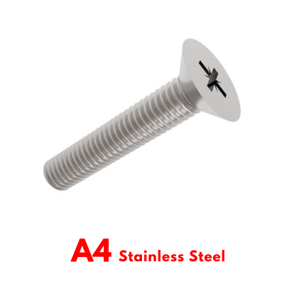 A4 Pozi Csk Machine Screws Stainless DIN965/ISO7046