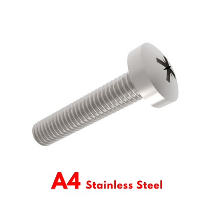 M3 X 4 A4 ST/ST POZI PAN M/C SCREWS DIN7985 / ISO7045