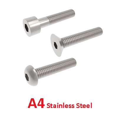 A4 socket screws Stainless