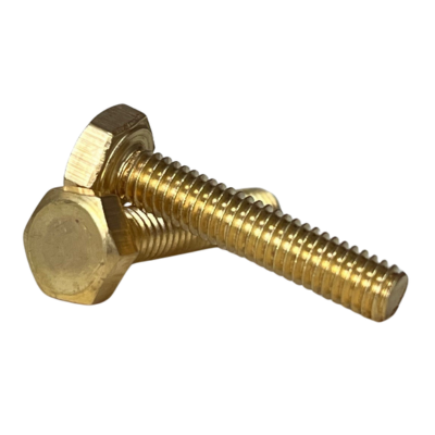 M6 X 12 BRASS HEX SETSCREWS DIN933 / ISO4017