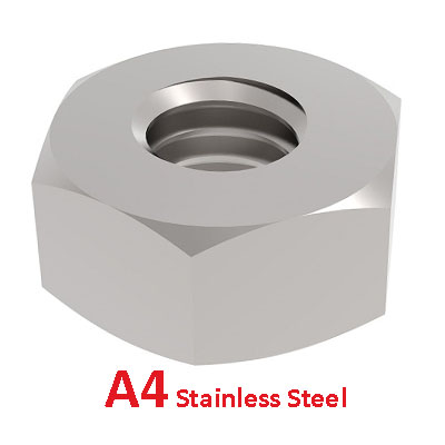 M3 A4 STAINLESS HEX FULL NUTS DIN934