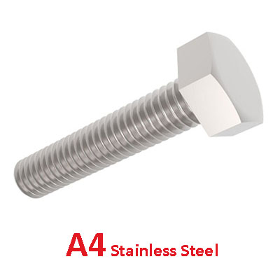 A4 Hex setscrews Stainless DIN933 / ISO4017