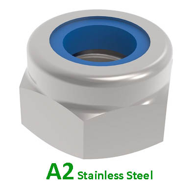 M20 A2 STAINLESS NYLOC NUTS DIN985 / ISO10511