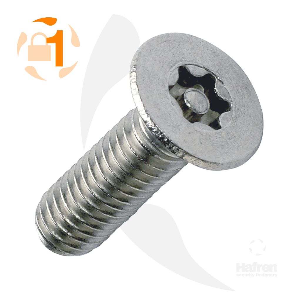 M5 X 10 A2 ST/ST PIN TORX CSK SECURITY SCREWS (TX25)