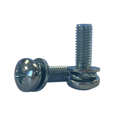 Pozi Pan Sems Units (Flat & Spring Washers)