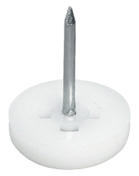 650.02.164 PIN TYPE GLIDES WHITE PLASTIC