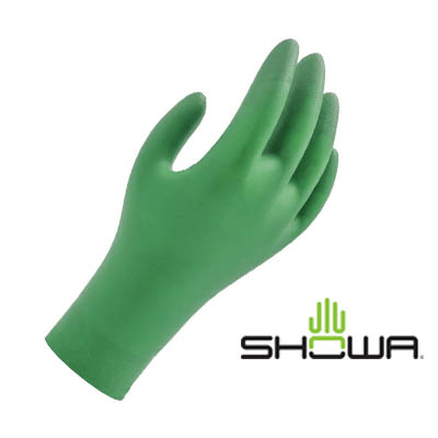 BIODEGRADABLE NITRILE GLOVES GREEN S (SHO61101) (BOX OF 100) 