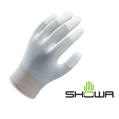 SHOWA B0600 LIGHT WEIGHT GLOVE PU COATED FINGER TIPS SIZE 6