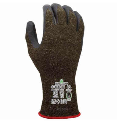 SHOWA S-TEX 581 NITRILE COATED CUT 5/E GLOVES 9/XL