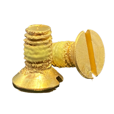 M4 X 35 BRASS SLTD CSK M/C SCREWS C/W ANNULOCK