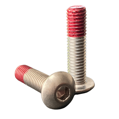 M3 X 20 A2 STAINLESS BUTTON  HD SOCKET SCREWS ISO7380-1  C/W VIBRASTOP LOCKING PATCH