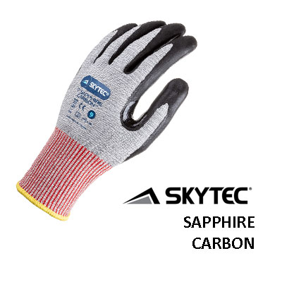 SKYTEC SAPPHIRE CARBON MICRO-FOAM NITRILE GRIP GLOVE SIZE 8 (4X42C)