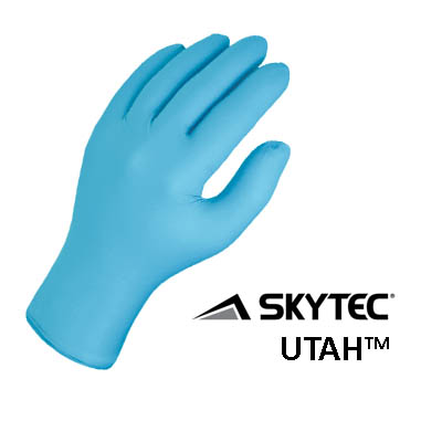 SKYTEC UTAH POWDER FREE NITRILE GLOVES LARGE (BOX OF 100) 